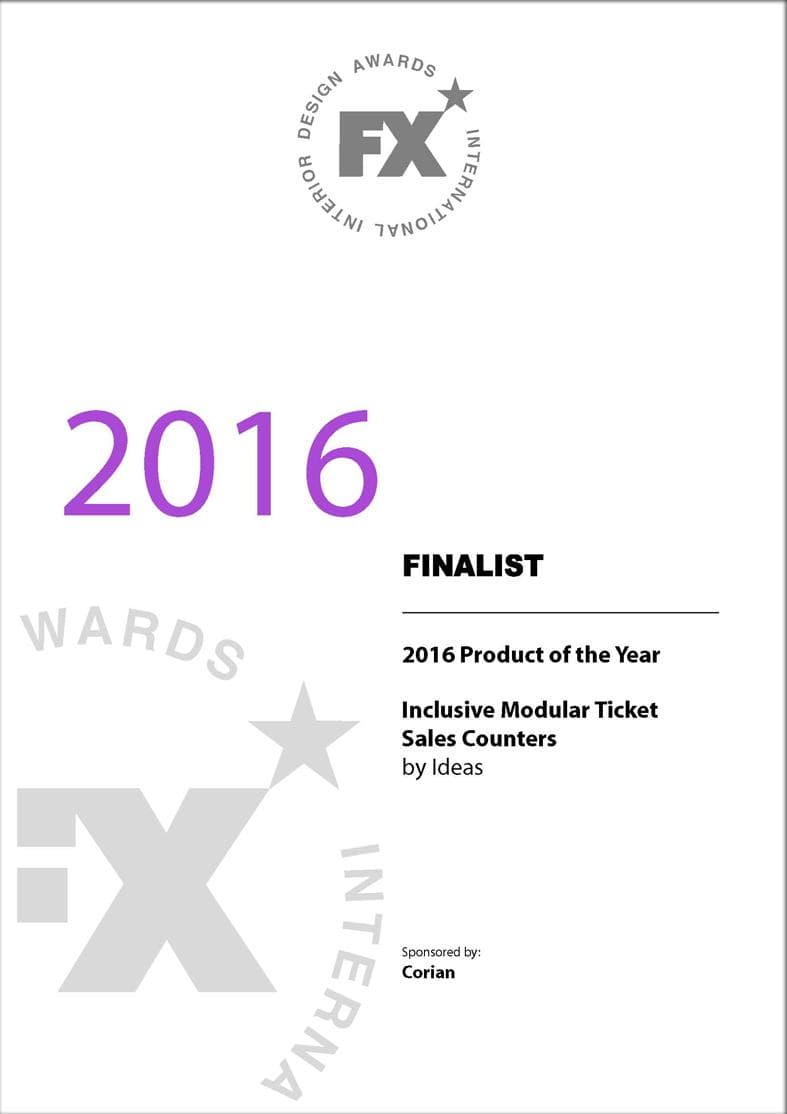 FX Design Awards Certificate